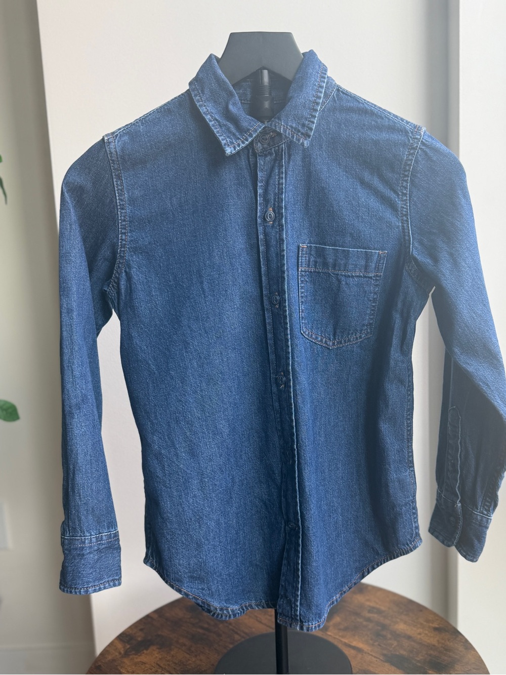 Gap Kids Denim Button Down Shirt Blue Size L 10 Boys